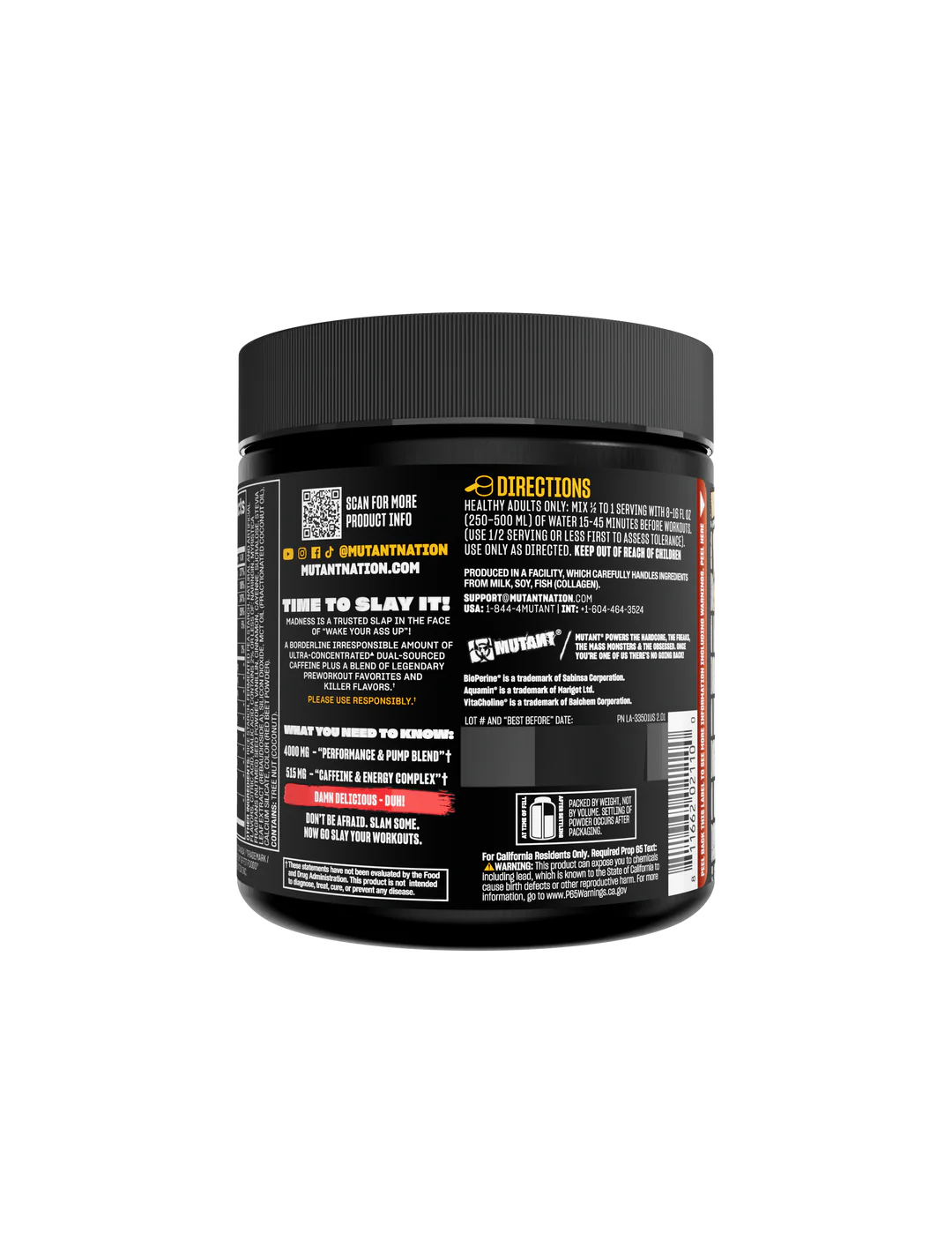 MUTANT Madness - Ultra-Concentrated Pre-Workout